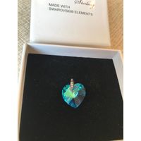 Кулон сердце кристаллы Swarovski