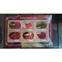 Блок рыбы фауна морская жизнь  MNH