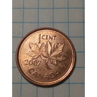 1 цент  Канада 2007  год.