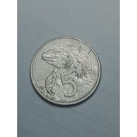 Новая Зеландия 5 центов 1989 года .