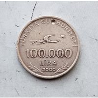 100.000 лир 2000 года. Турция. Турецкая республика.