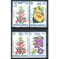 Индонезия - 1965г. - цветы - 4 марки - полная серия, MNH [Mi 499-502]. #4-W2-Z-1-13