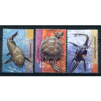 Австралия - 1997г. - доисторические животные - 3 марки - гашёные. #3-WB-91-A-2