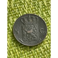 Нидерланды 1/2 сантима 1863 г