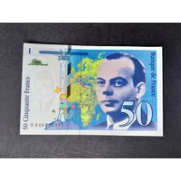 50 франков 1999 года. Франция.  aUNC+/UNC-. Распродажа