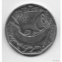 Португальская Республика (Португалия). 50 эскудо 1987, 1988, 1998. Корабль. Парусник. Рыбы. Погодовка. Цена за одну монету.