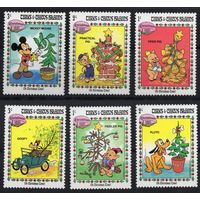 Теркс и Кайкос 1983. Мультики Дисней Mi 648-653 (6 марок из серии 9 марок)