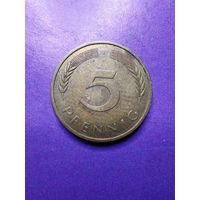 Германия ФРГ 5 пфеннингов 1980 J