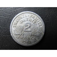 Франция.2 франка.1943. С 20 копеек. Распродажа коллекции. Смотрите другие лоты.