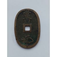 Япония, 100 мон 1835-1870, большая, 5см.