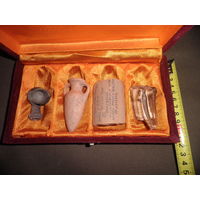 RRR!Прекрасный подарок к Рождеству и Новому Году!Из личной коллекции.Часть ручки Амфоры Фанагория и амфора крепость Тамань 2000 лет,Зуб плейстоценовой лошади 1 мил.лет,чубук 600-700 лет.С рубля.