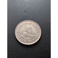 Джерси 5 пенсов 1990 г.