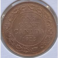 Канада 1 цент 1913 г. В холдере