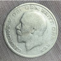 Монета 1/2 крона 1929 год. Великобритания. Король Георг V.