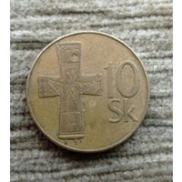 Werty71 Словакия 10 крон 1993 бронзовый крест 11 в.