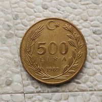 500 лир 1989 года. Турция. Турецкая республика. Родная патина! Единственная на аукционе!