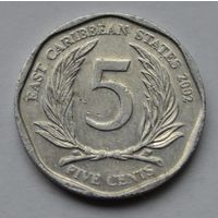 Восточные Карибы, 5 центов 2002 г.