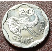 Эсватини (Свазиленд) 20 центов, 2011 Диаметр 19мм    ( 1-6-2 )