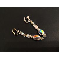 Сережки клипсы винтаж Аврора Бореалис