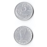 5 лир Италия 1954 года