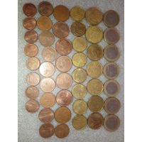 Евро. Колекция монет без повторов.