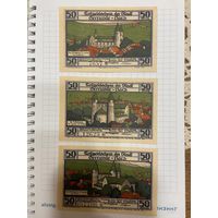 Нотгельд 50-50-50 пфеннигов Германия Вернрод Харц-0301