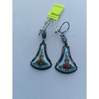 Серьги, Финифть