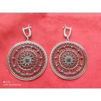 Серёжки с камнем,Серебро,Красивые, без Минимальной цены