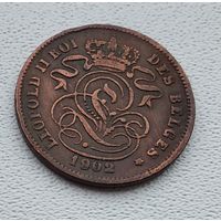 Бельгия 2 сантима, 1902 'DES BELGES' 3-14-41