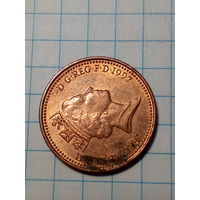 1 пенни Великобритания 1997 год.