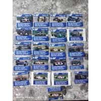 Не частые вкладыши от жевачек Motor Show,92год,для пополнения коллекции