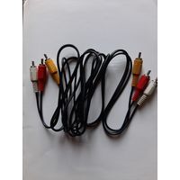 Аудио видео кабель 3RCA male x 3RCA male, 1.5 м