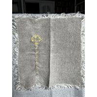 Салфетка с вышивкой, лен.