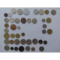 Монеты (43). Сборный лот. Разные страны (Польша, Румыния, Финляндия, Сирия... 20 коп. СССР 1954. 2 гроша 1938.