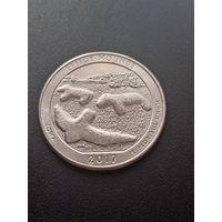 США 25 центов  2017 г. D - Национальный памятник Эффиджи-Маундз