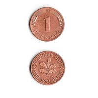 1 пфенниг Германия 1995 года(J)