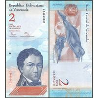 Венесуэла 2 боливара образца 2012 года UNC p88d серия Н