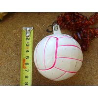 Редкая!! Елочная игрушка СССР . БОЛЬШОЙ мяч . Мячик