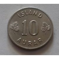 10 эйре, аурар, Исландия 1966 г.