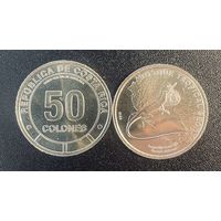 Коста-Рика 50 колон 2023 Ящерица Шелковистый анолис UNC