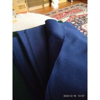 Ткань Кримплен .Отрез.цена за весь.Синий.