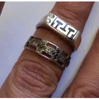 Серебряные Кольца 2 штуки.21 мм.