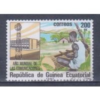 [1336] Экваториальная Гвинея 1983. Электроехника.Связь.Прошлое и настоящее. Концовка серии.Гашеная марка.