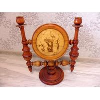 Настольное зеркало - ручная работа, Украина. Наружный размер 20 на 30 см.