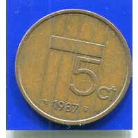 Нидерланды 5 центов 1987
