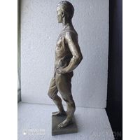 Скульптура "Фехтовальщик-шпажист", силумин, литье.-33 см.
