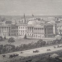 ВИДЪ КАЛЬКУТЫ СЪ ЭСПЛАНАДЫ. Гравюра конец 19в. -20в.  26х17см.