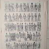 ПИХОТА.  Энциклопедическая гравюра.  кон.19в. 31х24см.  Франция .