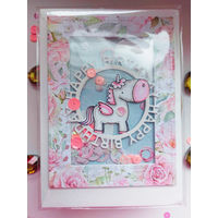 Открытка ручной работы Happy Birthday/ С  Днем Рождения