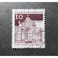 Марка Германия 1966 год Архитектура